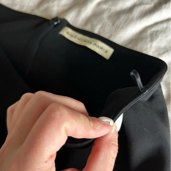 Balenciaga 2012 Pleated, High Waisted, Midi, Elegant Black Women's Skirt - Picture 15 of 15